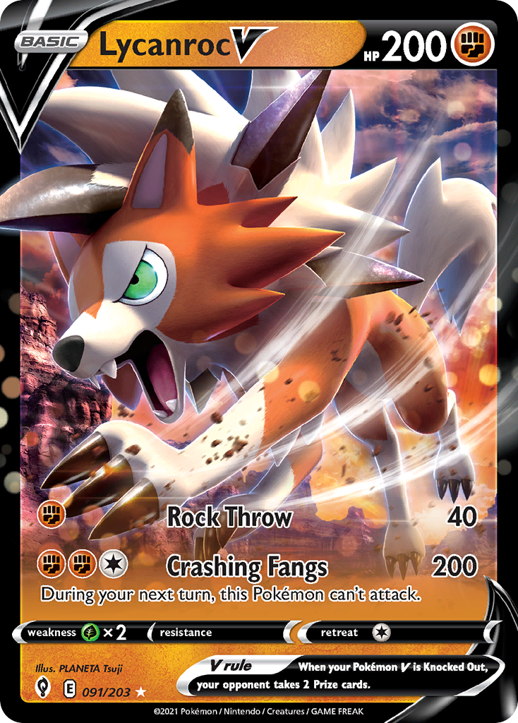 Evolving Skies Lycanroc V #91/203